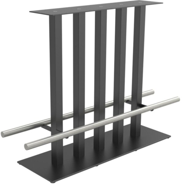 STALA 124ESF Stehtischfuss 120x40 cm mit Fussstangen