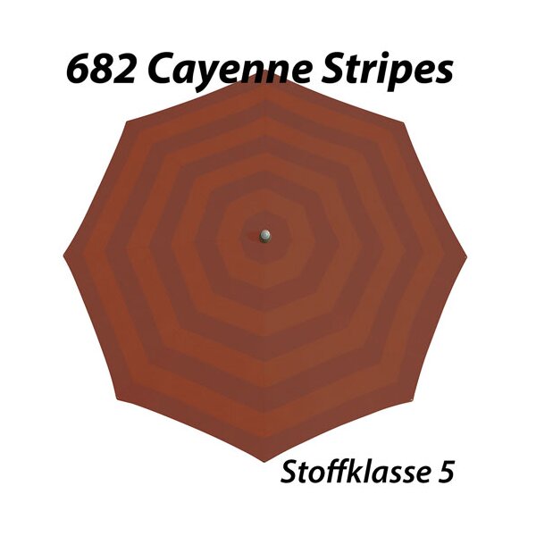 AMBIENTE NOVA 350x350 cm natureloxiert Cayenne Stripes Volant