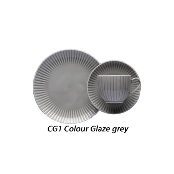 FLEURIE Platte oval 33,0 cm Colour Glaze grey