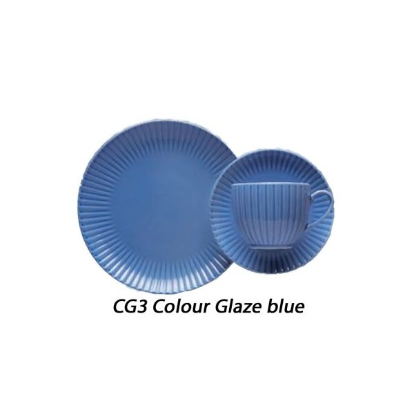 BISTRO Untertasse rechteckig 20x13 cm Colour Glaze blue