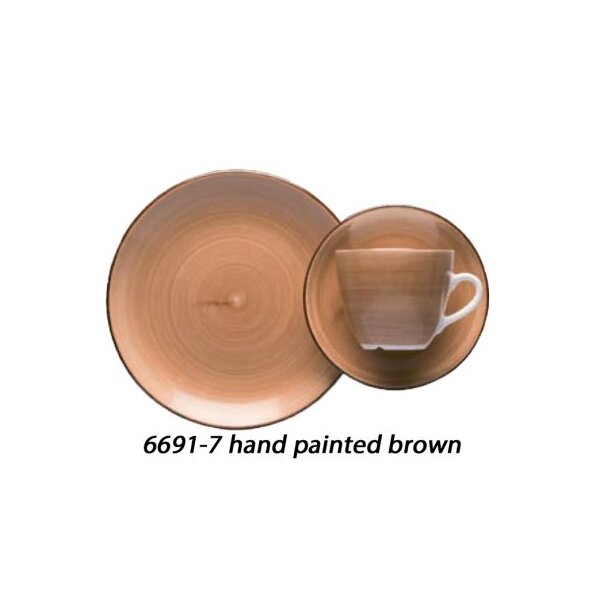 CARRÉ Tasse 0,8 dl hand painted brown