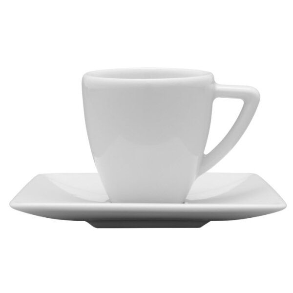 CARRÉ Tasse 0,8 dl hand painted white dot