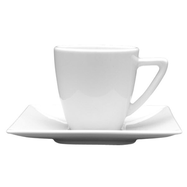 CARRÉ Tasse 1,5 dl hand painted red dot