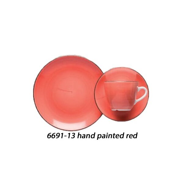 CARRÉ Tasse 4,4 dl hand painted red