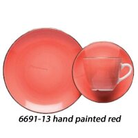 CARRÉ Tasse 5,4 dl hand painted red