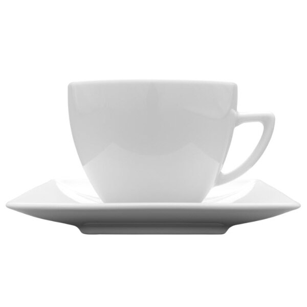 CARRÉ Tasse 5,4 dl hand painted white dot