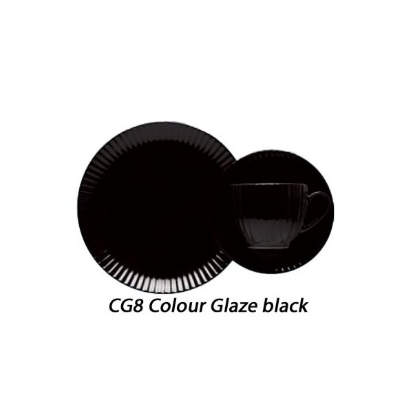 CARRÉ Teller tief 21,5 cm Colour Glaze black