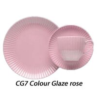 CARRÉ Teller tief 18,5 cm Colour Glaze rose