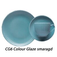 CARRÉ Teller flach 14.8 cm Colour Glaze Smarag