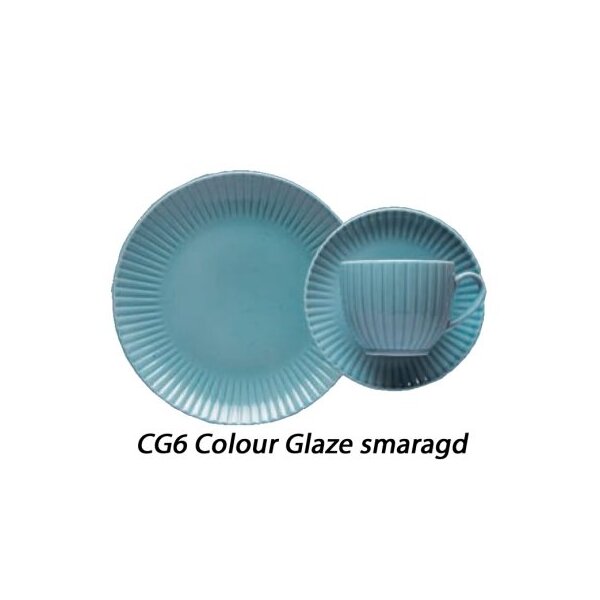 CARRÉ Teller flach 27,0 cm Colour Glaze Smarag