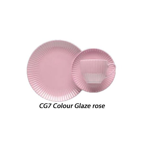 CARRÉ Teller flach 27,0 cm Colour Glaze rose