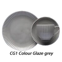 CARRÉ Platte 23,5 cm Colour Glaze grey