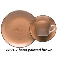 CARRÉ Kaffebecher 4,0 dl hand painted brown