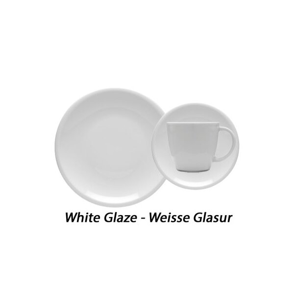 Courage Teller flach (Untertasse) 16,5 cm White Glaze