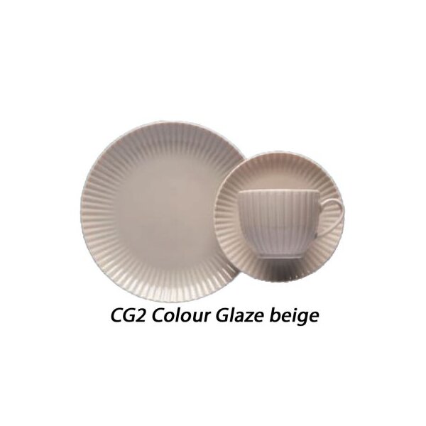 Courage Platte rechteckig 40,0 cm  Colour Glaze beige