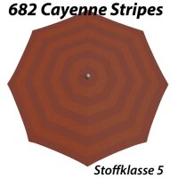 PALAZZO® NOBLESSE Ø 450 cm Handkurbel Cayenne Stripes Volant