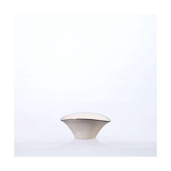 Schälchen Appetizer oval, Filet schwarz, 10cm