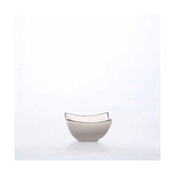 Schälchen Appetizer tief-quadr, Filet schwarz, 9cm