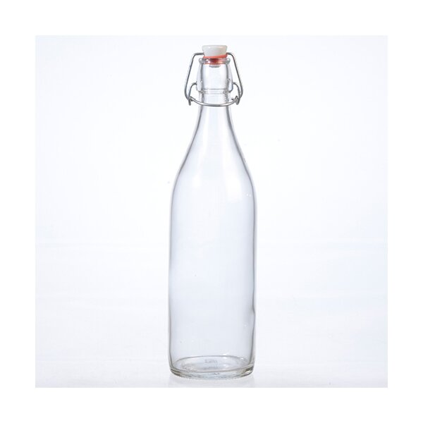 Flasche Lory 1l, m. Porzellan-Bügelverschluss, o. Etik.