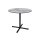 Outdoor-Klapptisch Ø 80 cm Schwarz + HPL White Marble