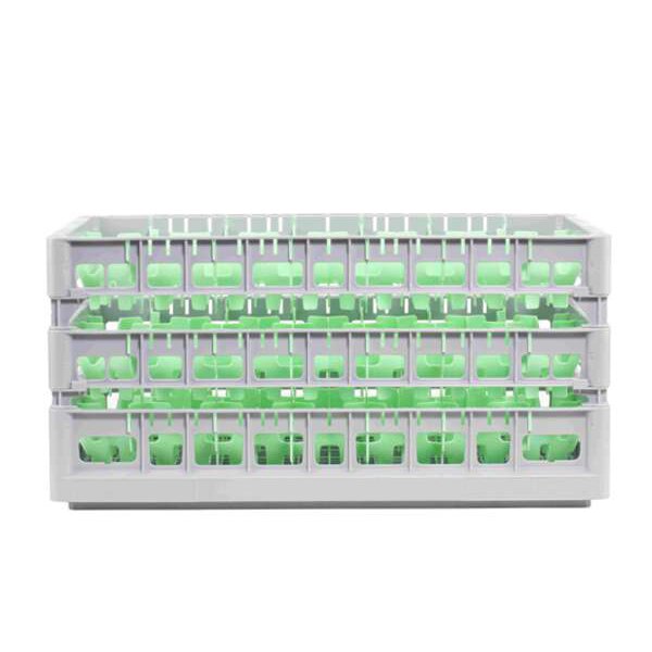 600x400 Clixrack Gläserkorb mit Rahmen 260 mm, Zwischerahmen und drei Einteilungen